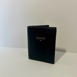 Fossil Black Leather Passport Holder